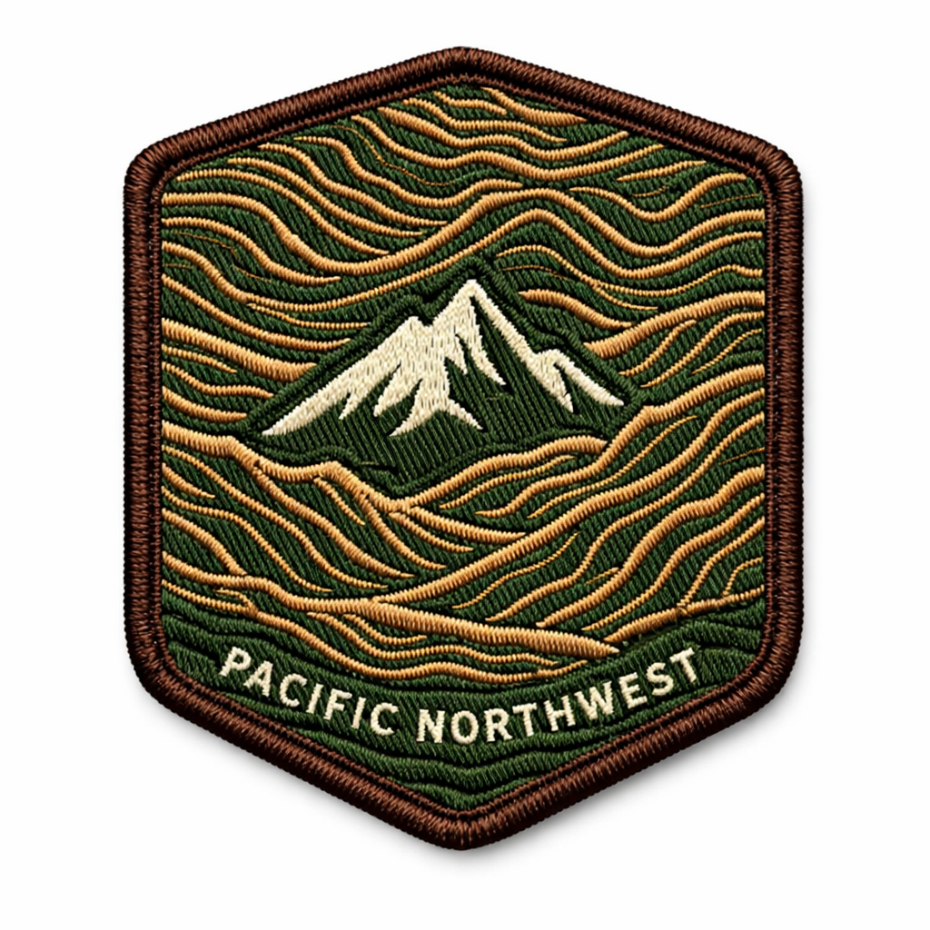 Pacific Northwest Topographic Hat Patch