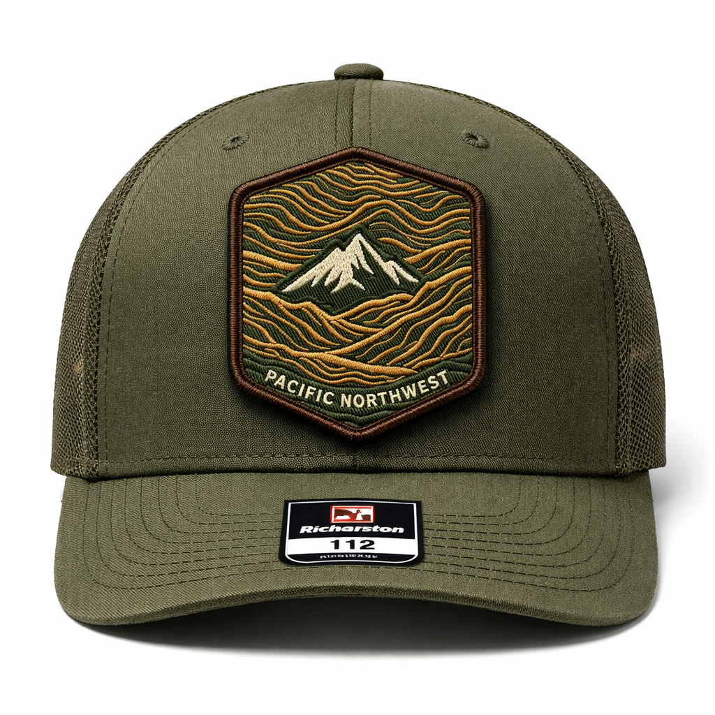 Pacific Northwest Topographic Hat Patch